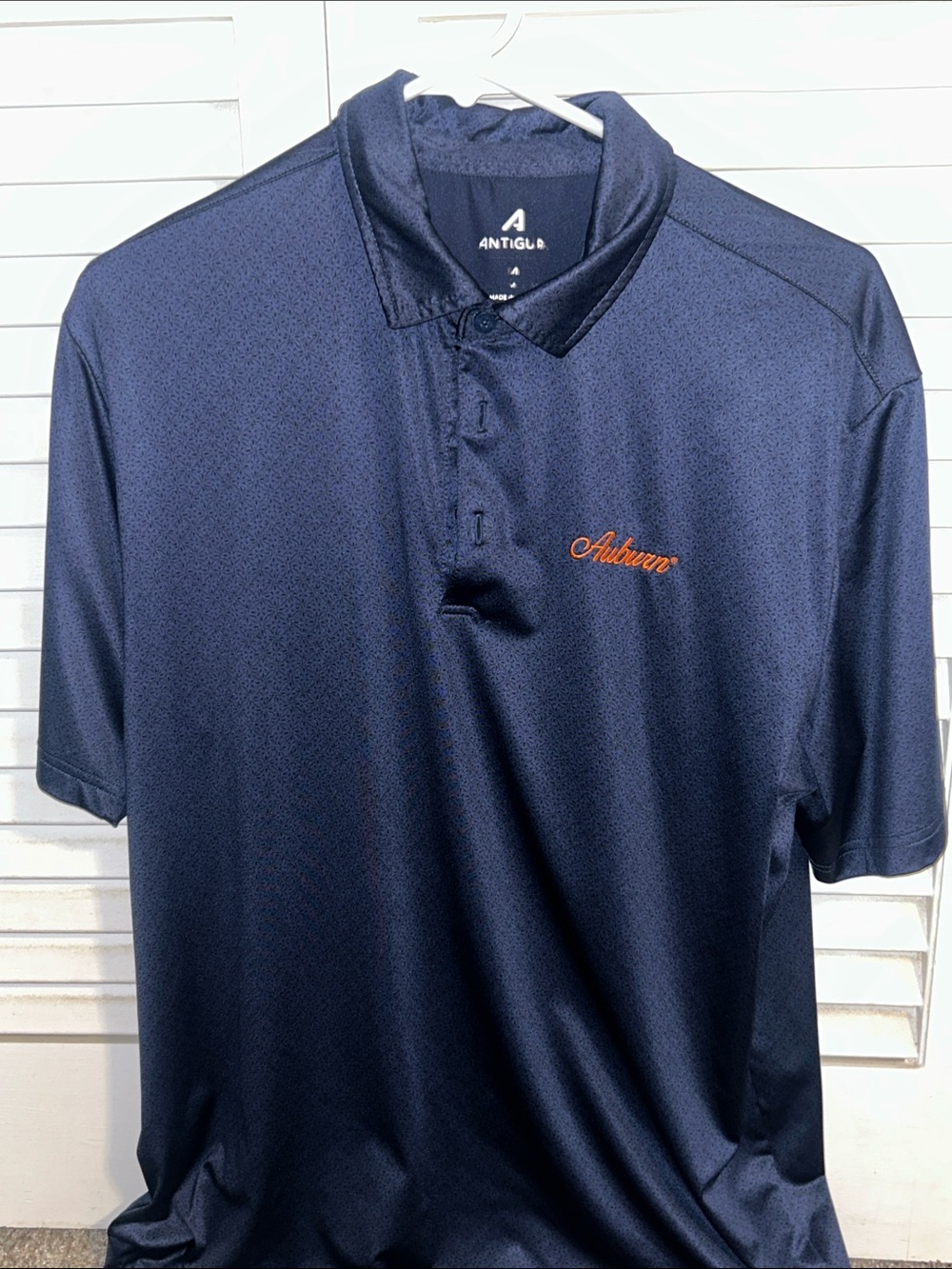 Antigua Navy Polo with Orange Auburn Script